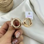 گوشواره زنانه ژوپینگ مدل حلقه ای اینه ای کد E6502