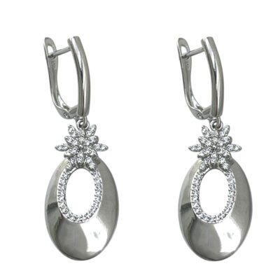 گوشواره زنانه ژوپینگ مدل گل جواهری کد E6280