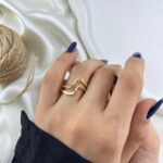 انگشتر زنانه مدل موج کد R51816