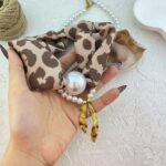 گردنبند زنانه پارچه ای مدل مروارید کد N5154