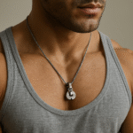 گردنبند مردانه اسپینر باستانی کد Men0060