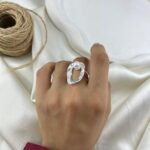 انگشتر زنانه مدل پیچ و مروارید کد R51783