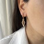گوشواره ژوپینگ مدل لوزی کد E1011