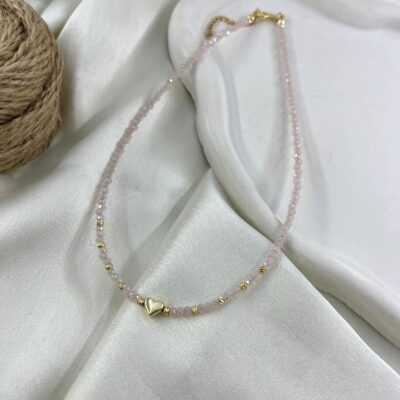 گردنبند زنانه مهره ای تابستانی مدل قلب کد N5257