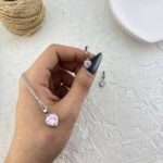 نیم ست زنانه جواهری مدل قلب کد M4370