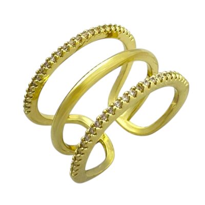 انگشتر زنانه مدل مینیمال 3 حلقه کد R5011