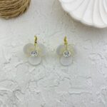 گوشواره زنانه مدل گل و نگین کد E6057