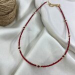 گردنبند زنانه مهره ای تابستانی مدل الماس کد N5265