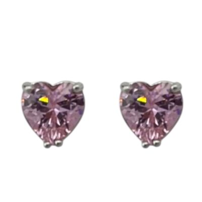 گوشواره زنانه ژوپینگ مدل قلب جواهری کد E6005