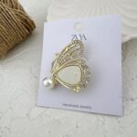گل سینه زنانه مدل پروانه کد G4095