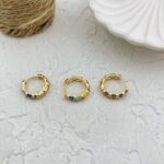 گوشواره زنانه میناکاری مدل مثلث کد E5773