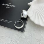 گوشواره زنانه مدل اینه ای طرح حلقه کد E5698