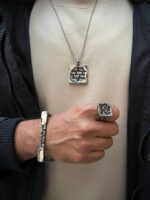 دستبند بنگل مردانه گنج کد Men0032