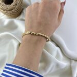 دستبند زنانه بنگل مدل موج کد B5483