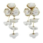 گوشواره زنانه پارچه ای مدل گل کد E6096