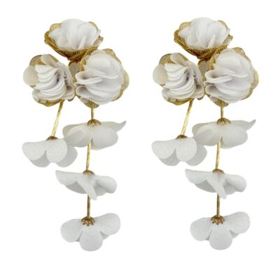 گوشواره زنانه پارچه ای مدل گل کد E6096