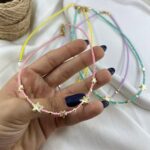 گردنبند زنانه مهره ای تابستانی مدل ستاره کد N5268