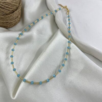 گردنبند زنانه مهره ای تابستانی مدل رنگی کد N5279