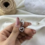 پیرسینگ ناف فیک زنانه مدل قلب کد P4906