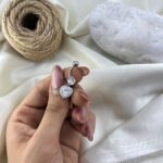 پیرسینگ ناف زنانه مدل نگین جواهری قلب کد P4914