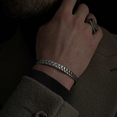 دستبند بنگل مردانه ریج کد Men0036