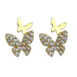 گوشواره زنانه ژوپینگ مدل گل پروانه کد E6184