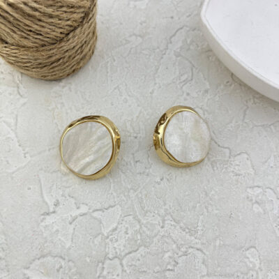 گوشواره زنانه مینیمال مدل میناکاری کد E6164