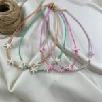 گردنبند زنانه مهره ای تابستانی مدل ستاره دریایی کد N5270