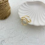 انگشتر زنانه مینیمال مدل پیچی کد R5047