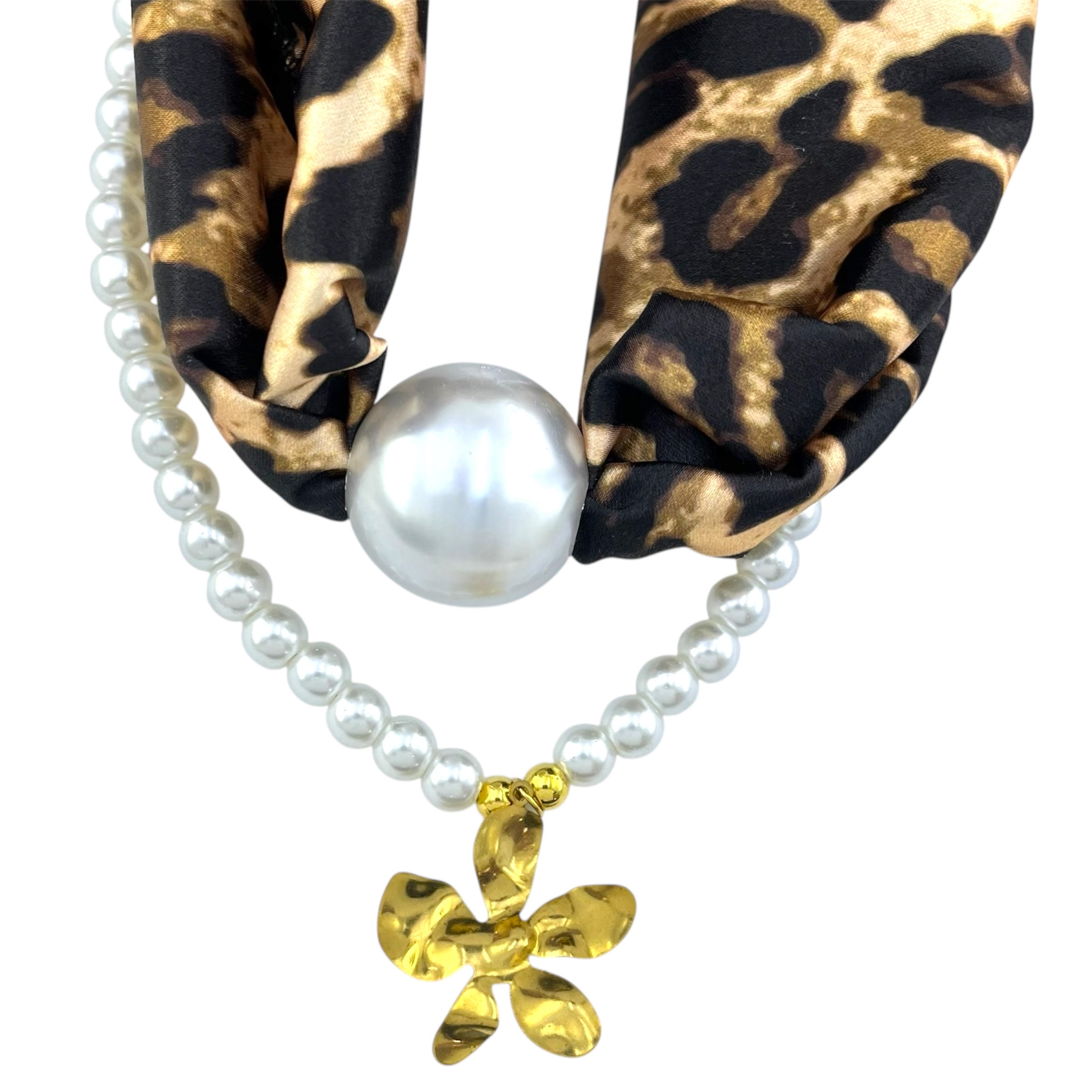 گردنبند-زنانه-پارچه-ای-دو-لاین-مدل-مروارید-کد-N5170-1 گردنبند زنانه پارچه ای دو لاین مدل مروارید کد N5170