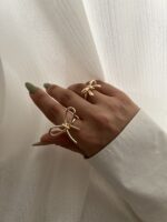انگشتر مینیمال مدل پاپیون کد R1023