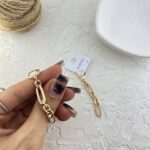 گوشواره زنانه ژوپینگ طرح طلا کد E6273