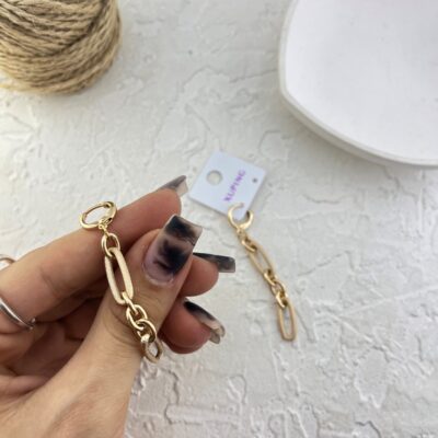 گوشواره زنانه ژوپینگ طرح طلا کد E6273
