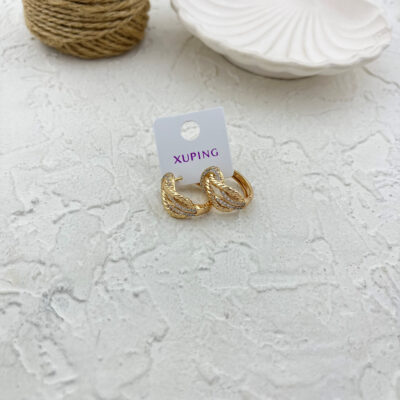 گوشواره زنانه ژوپینگ مدل جواهری کد E6007