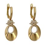 گوشواره زنانه ژوپینگ مدل گل جواهری کد E6290