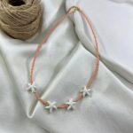 گردنبند زنانه مهره ای تابستانی مدل ستاره دریایی کد N5270