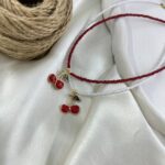 گردنبند زنانه مهره ای تابستانی مدل گیلاس کد N5240