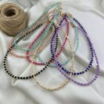گردنبند زنانه مهره ای تابستانی مدل مروارید کد N5280
