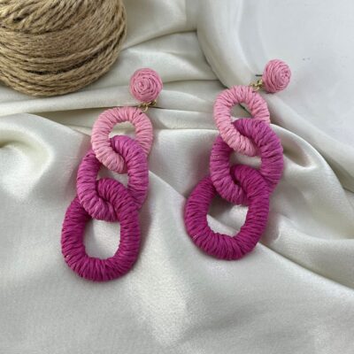 گوشواره زنانه مدل حصیری کد E6390