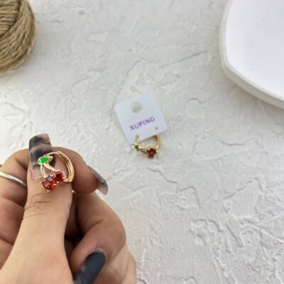 گوشواره زنانه ژوپینگ مدل گیلاس کد E6255