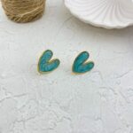 گوشواره زنانه میناکاری مدل قلب کد E5777
