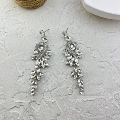 گوشواره زنانه مدل جواهری مروارید E6206