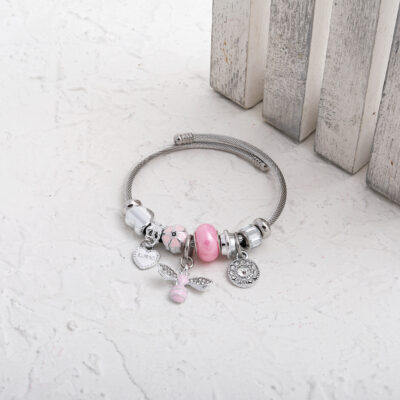دستبند زنانه مدل زنبور قلب کد B4901