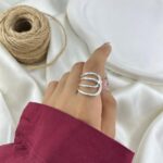 انگشتر زنانه مدل پیچ حلقه ای کد R51792