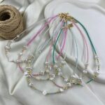 گردنبند زنانه مهره ای تابستانی مدل صدف کد N5258