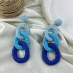 گوشواره زنانه مدل حصیری کد E6390