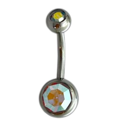 پیرسینگ ناف استیل زنانه مدل نگین کد P4865