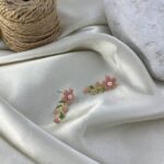 گوشواره زنانه میناکاری مدل گل کد E6409