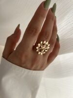 انگشتر مینیمال گل ونکلیف کد R1016