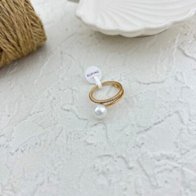 انگشتر زنانه ژوپینگ مدل مروارید کد R4955